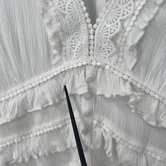 $329 AllSaints Mini Dress Womens 10 Vintage Romance Boho Chic Cottagecore Fairy - Picture 10 of 16